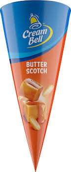 Cream Bell Ice Cream Cone Nutty Butter Scotch